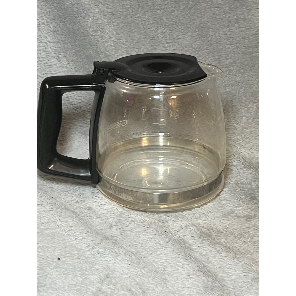Black+Decker Replacement 5 Cup Glass Coffee Carafe Pot Black Lid Handle OEM